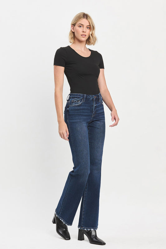 High Rise Relaxed Flare Jeans By Vervet