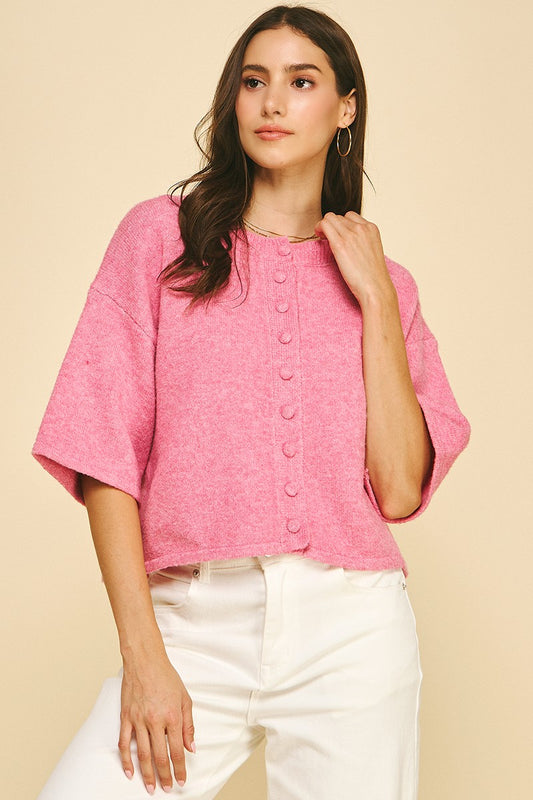 Madeleine Round Neck Short Sleeve Sweater