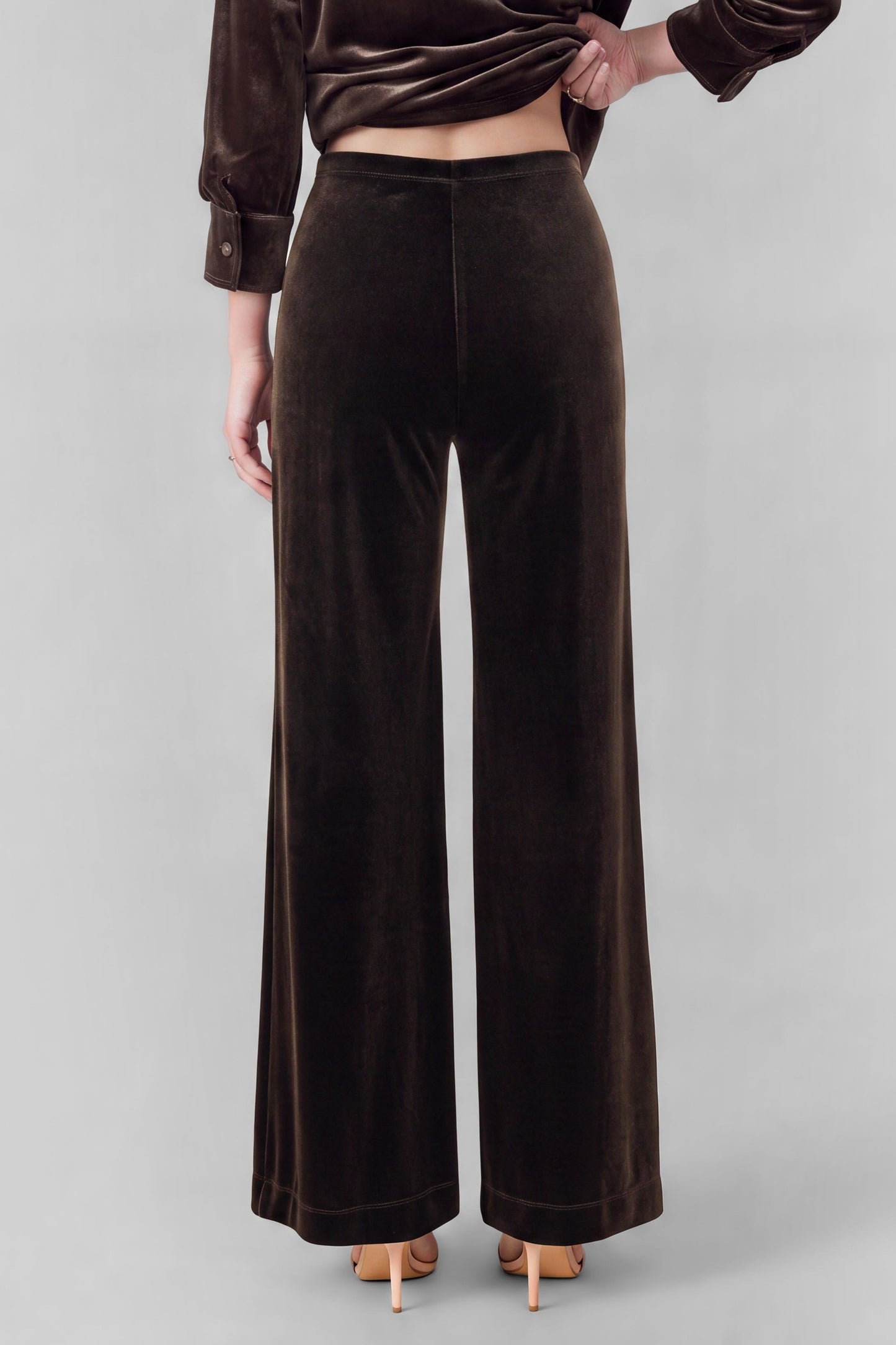 Velvet High Rise Wide Leg Pants