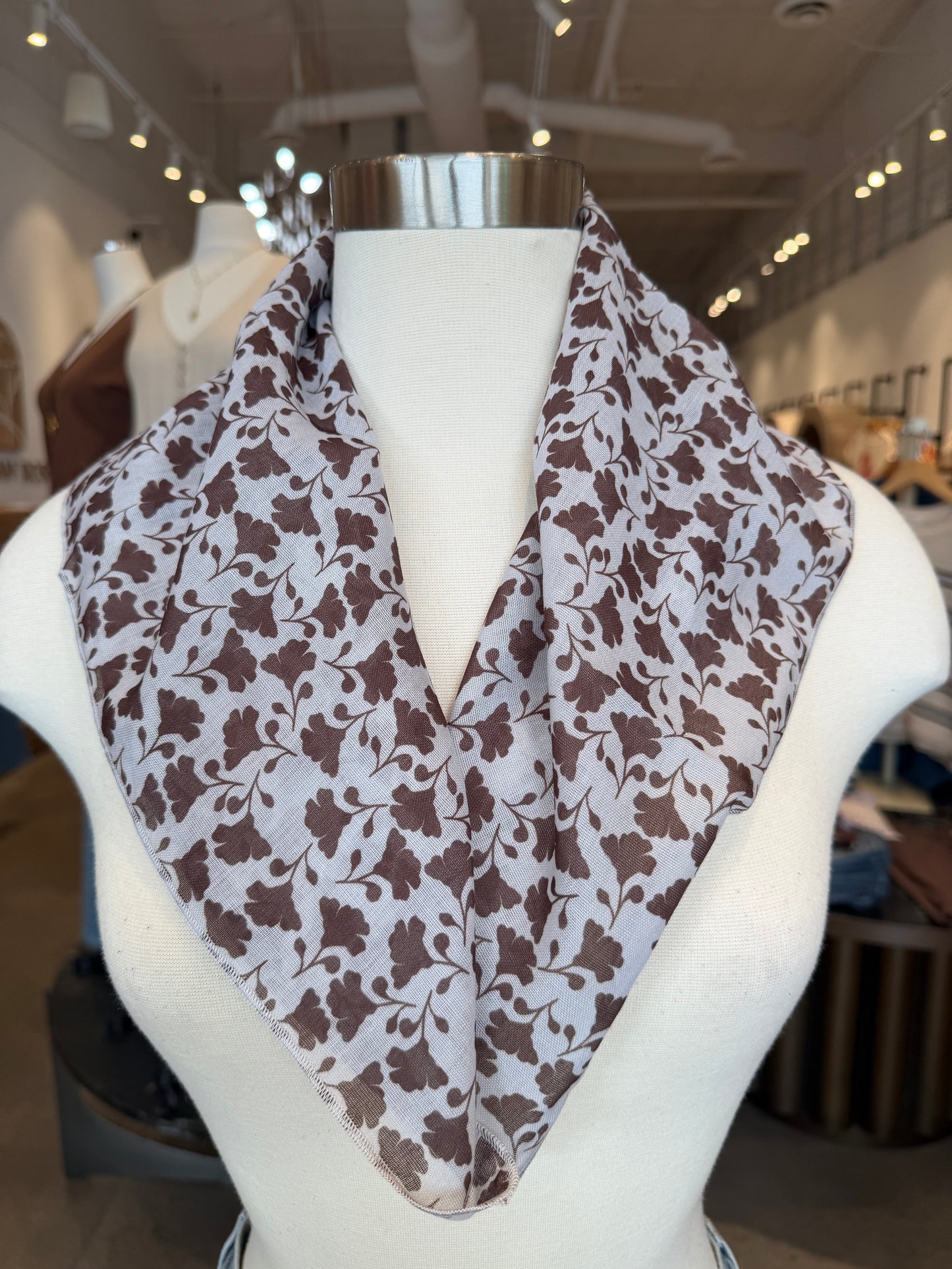 Nellie Cotton Linen Print Square Scarf