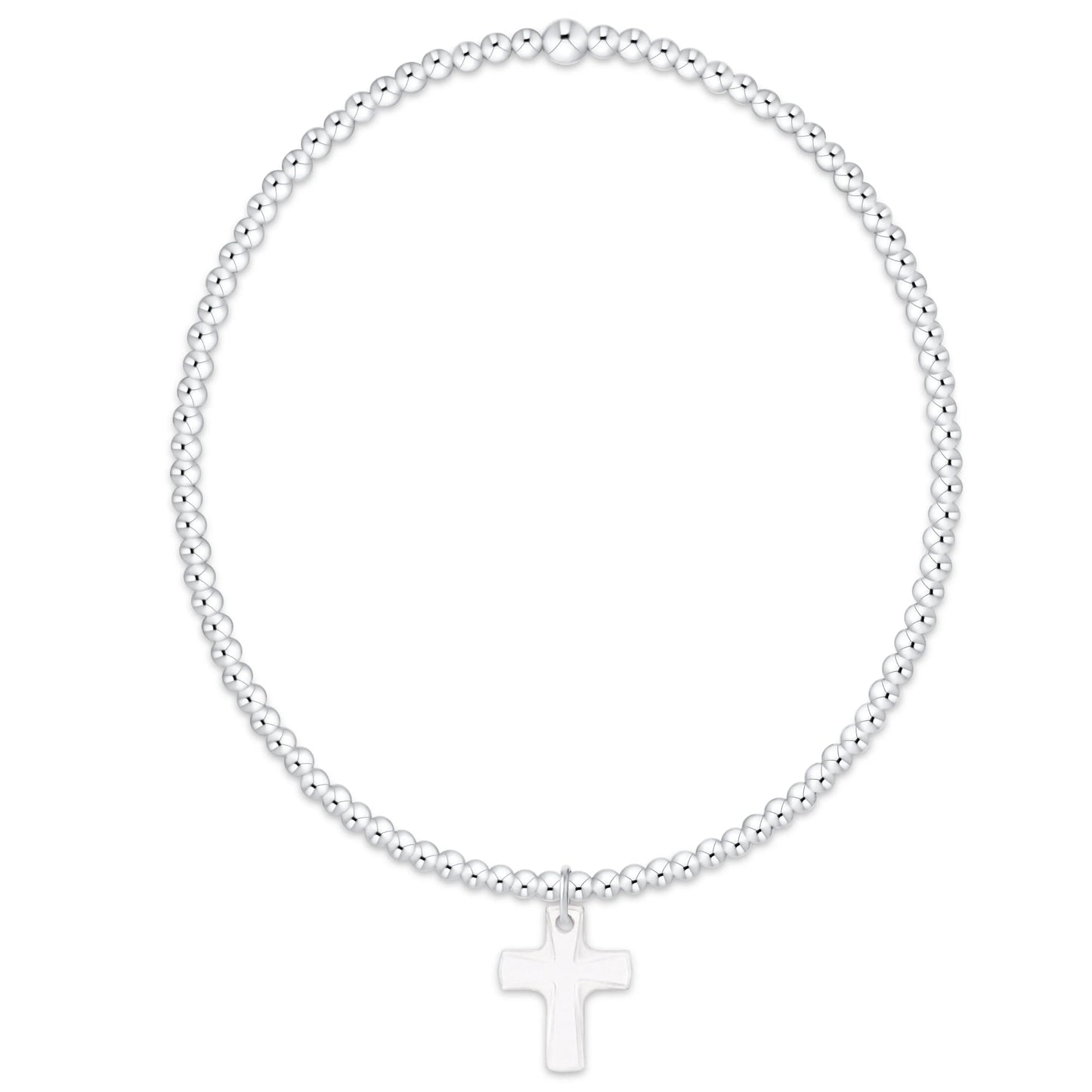 Enewton Classic Sterling 2mm Bracelet With Blessed Crystal Charm