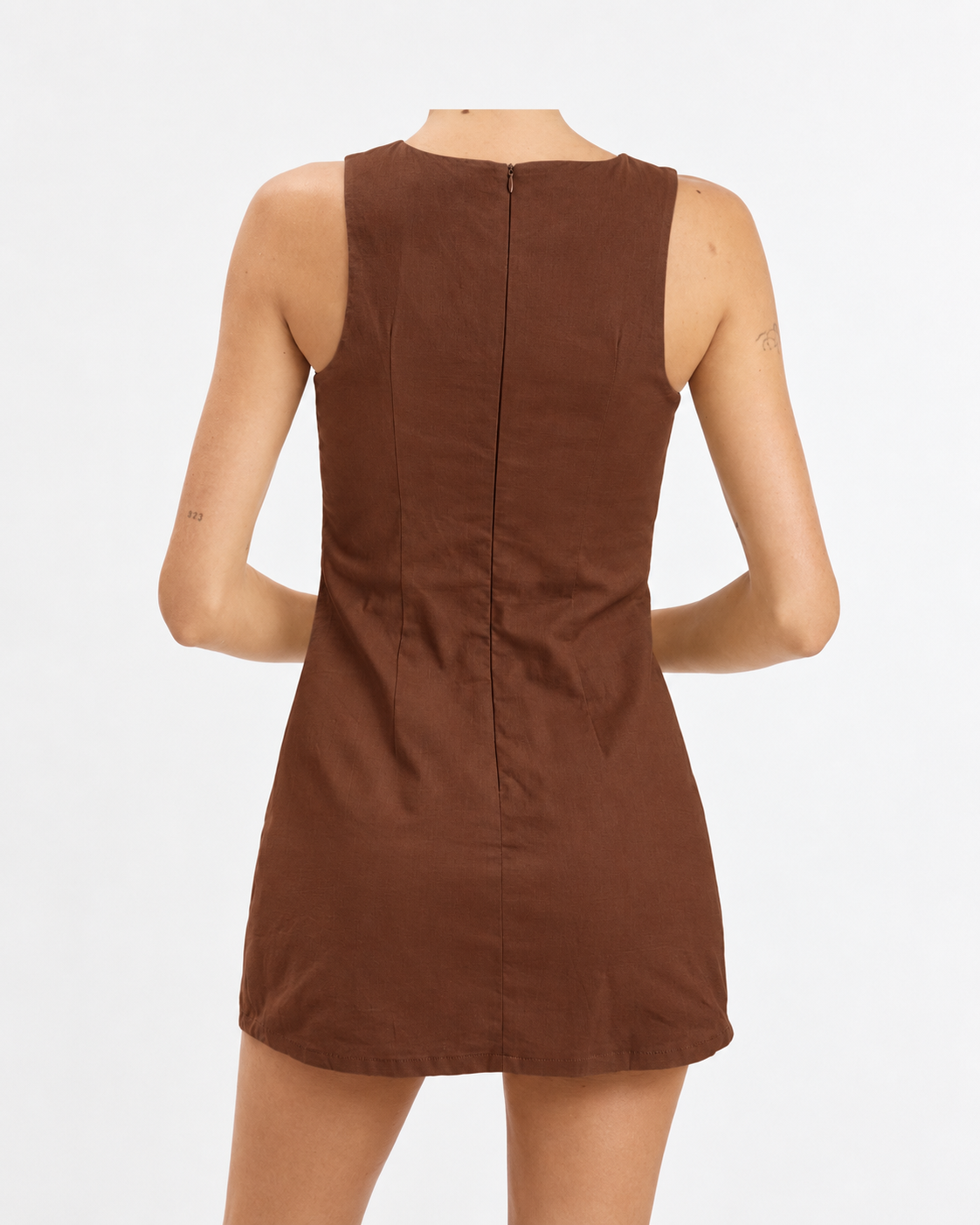 Ava Boat Neck Inside Shorts Mini Dress