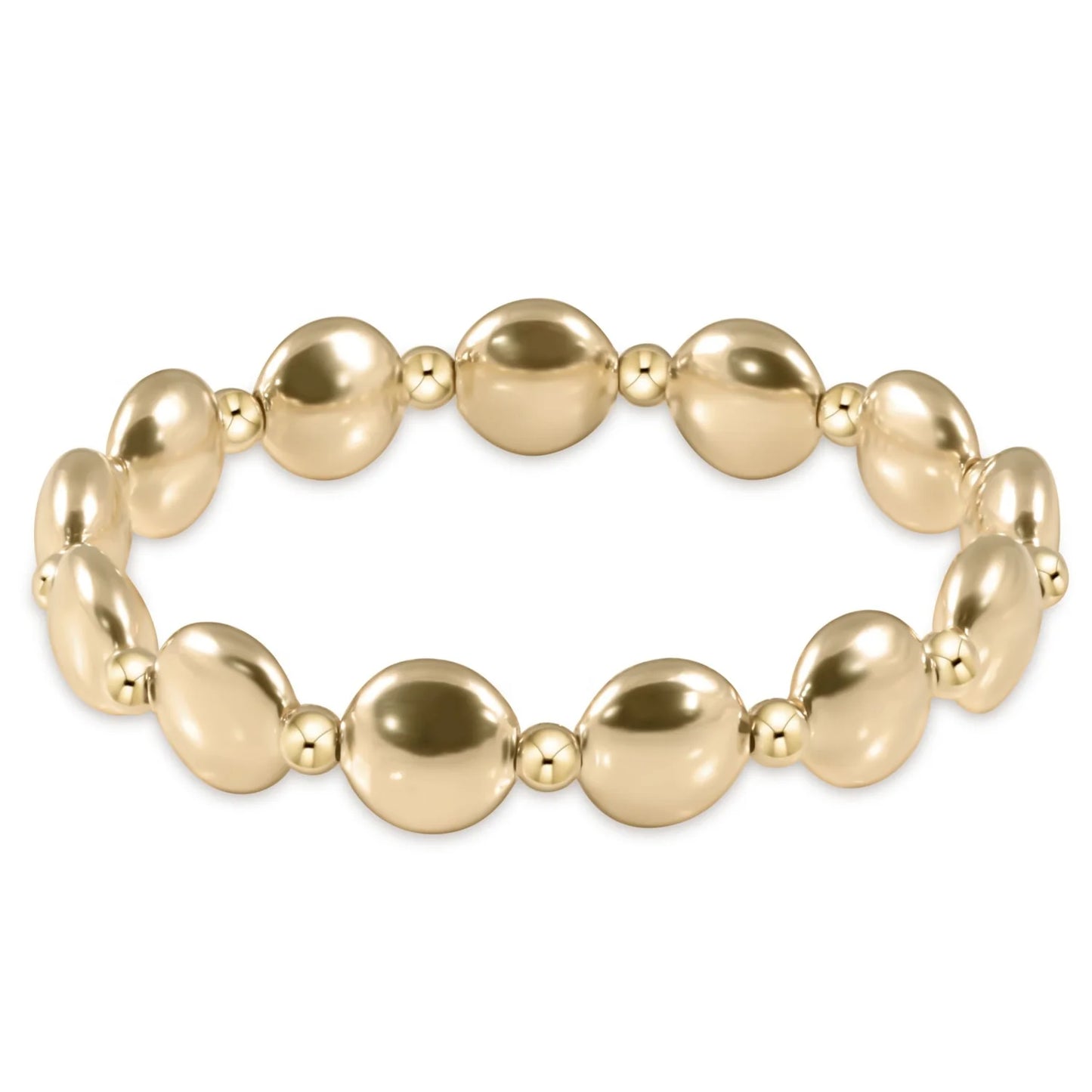 Enewton honesty gold grateful pattern 10mm bead bracelet