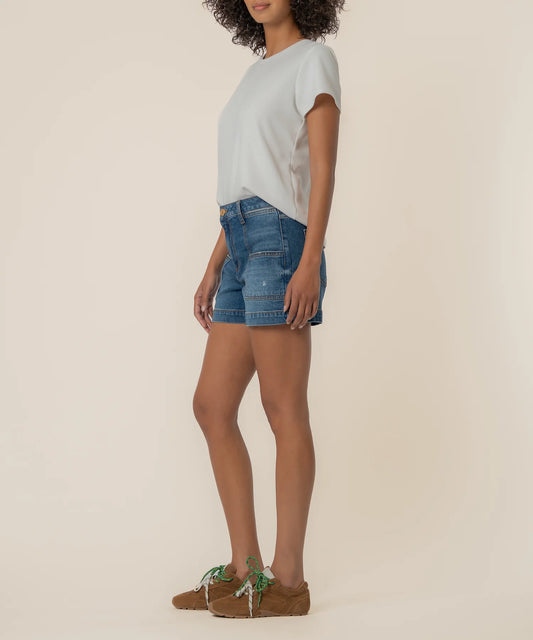 KUT FROM THE KLOTH | Jane High Rise Short in True Wash