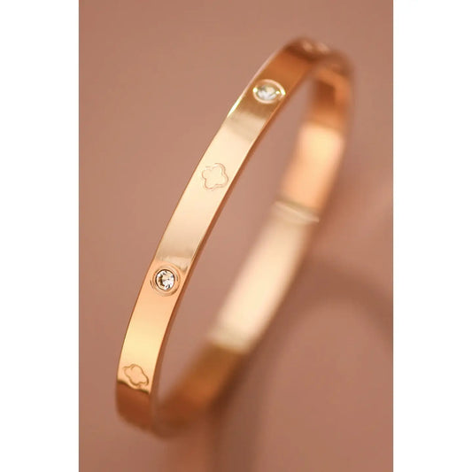 Gold Clover Bangle