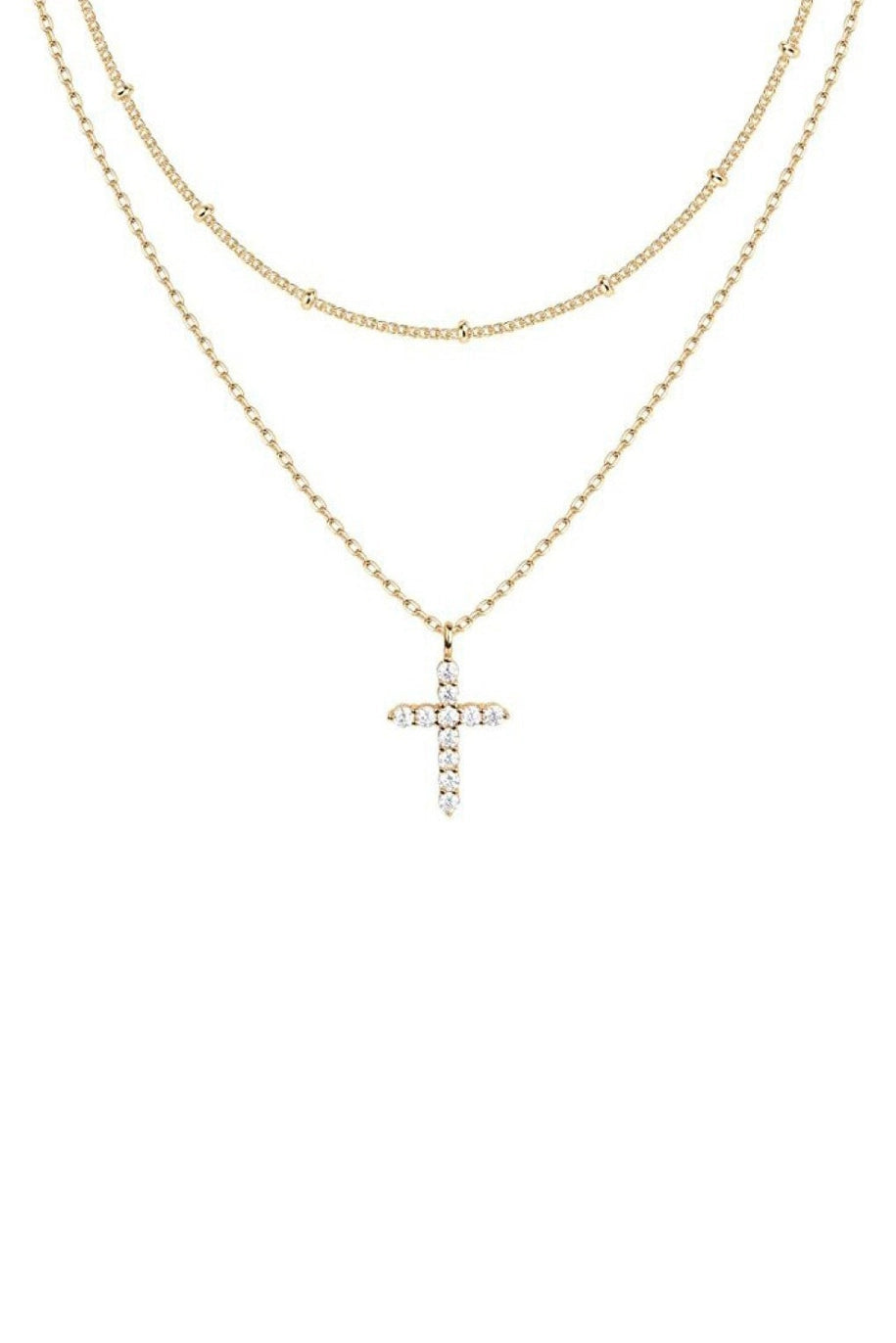 Gold Layered Cross Necklace