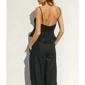 Chanel Linen Sleeveless Flared Top