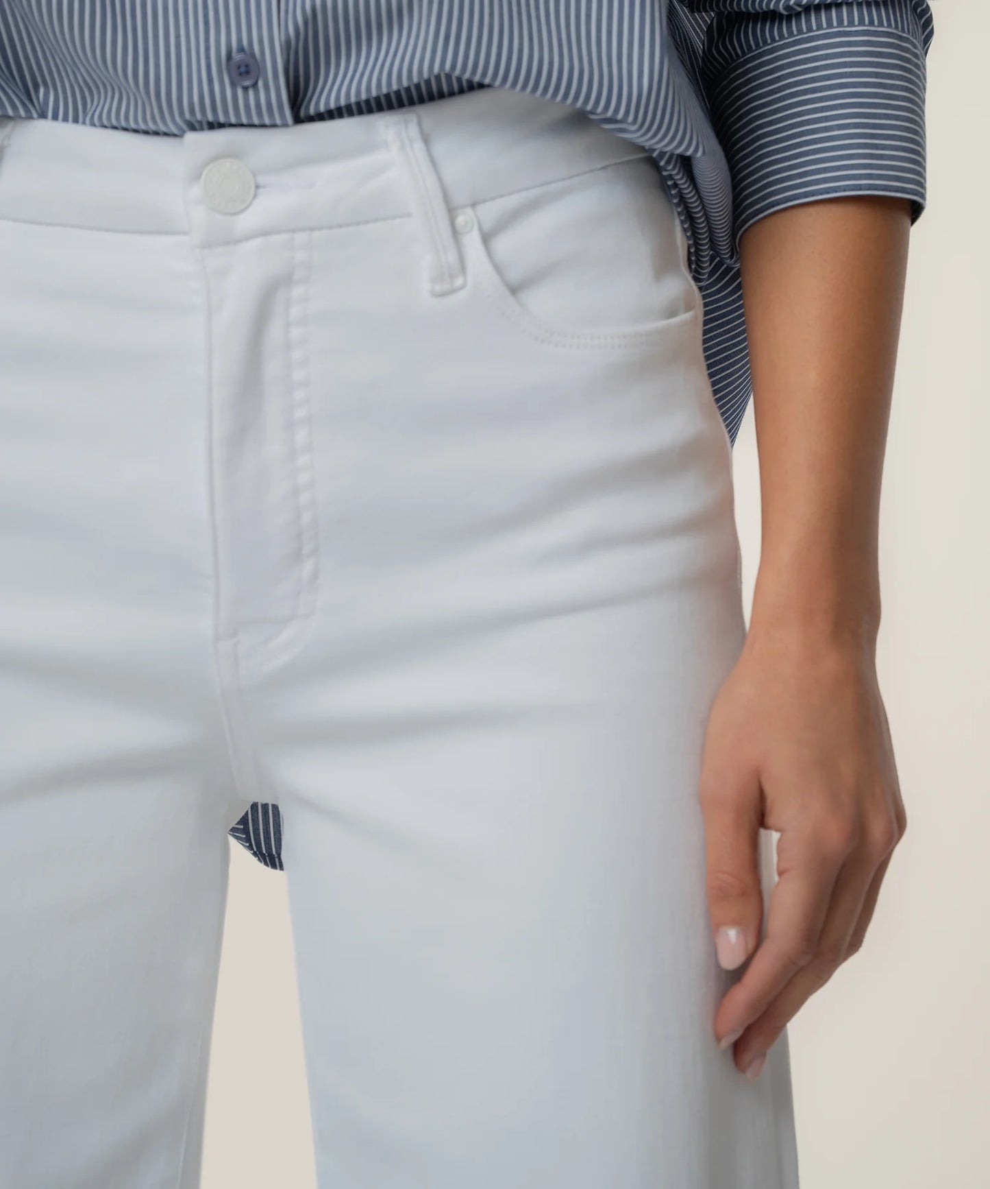 Kut | Meg High Rise Wide Leg in Optic White