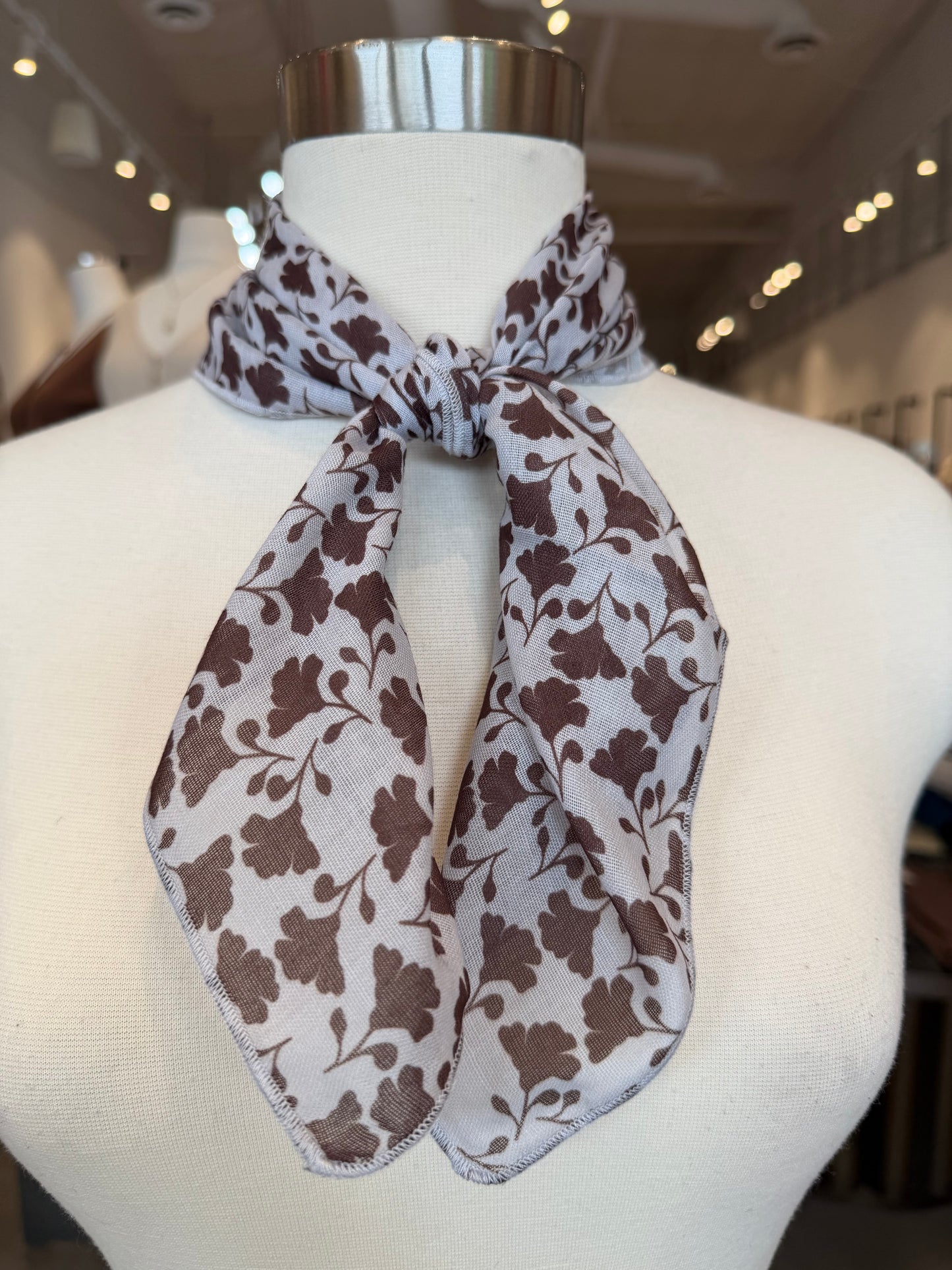 Nellie Cotton Linen Print Square Scarf
