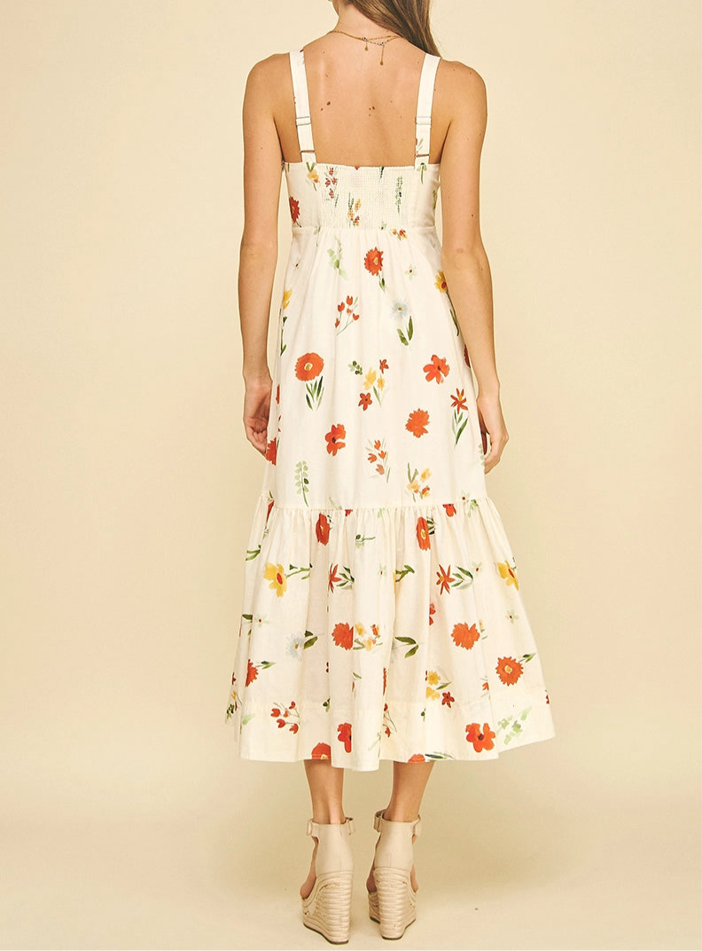 Lynn Floral Tiered Maxi Dress
