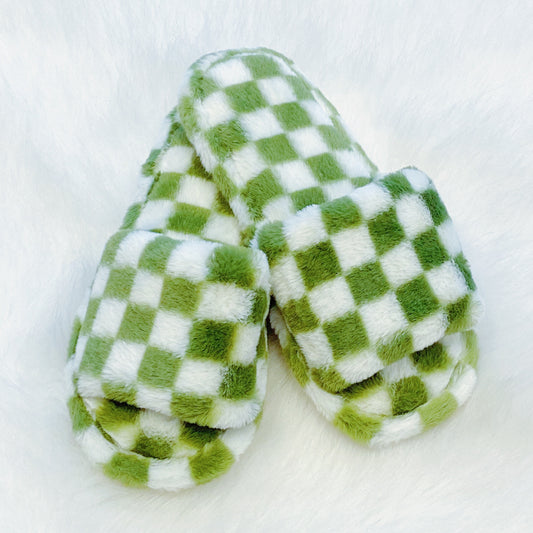 Checkered Cloud Comfort Slippers