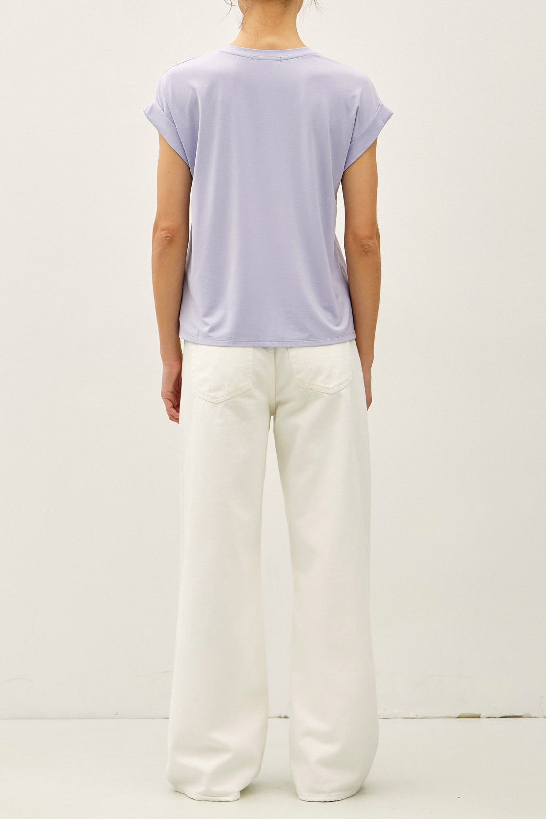 So Soft V-neck Dolman Cap Sleeve T-shirt