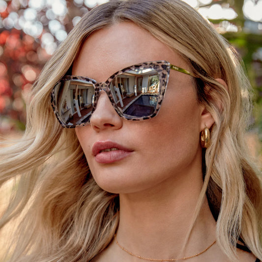 Becky II Clear Leopard Sunglasses