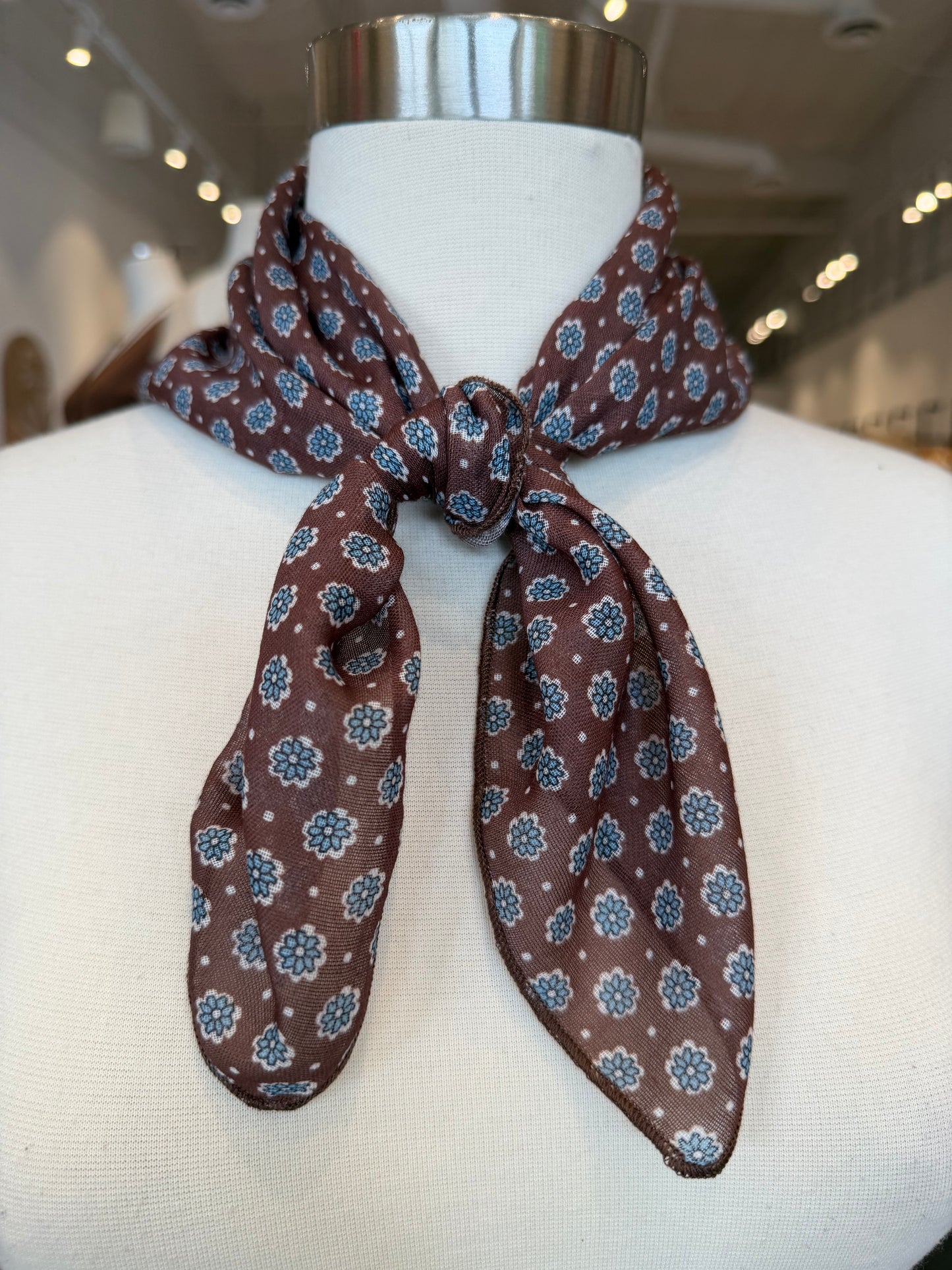 frankie Cotton Linen Print Square Scarf