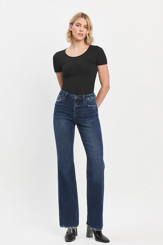 High Rise Relaxed Flare Jeans By Vervet