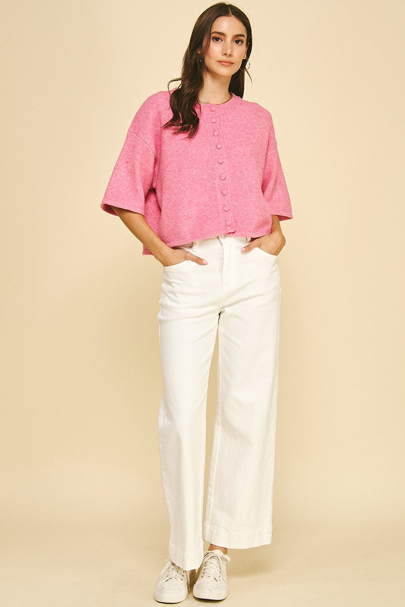 Madeleine Round Neck Short Sleeve Sweater