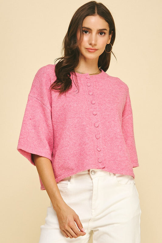 Madeleine Round Neck Short Sleeve Sweater