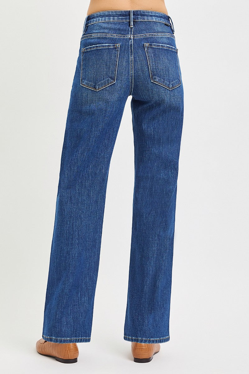 Sutton Stretch High Rise Straight Denim