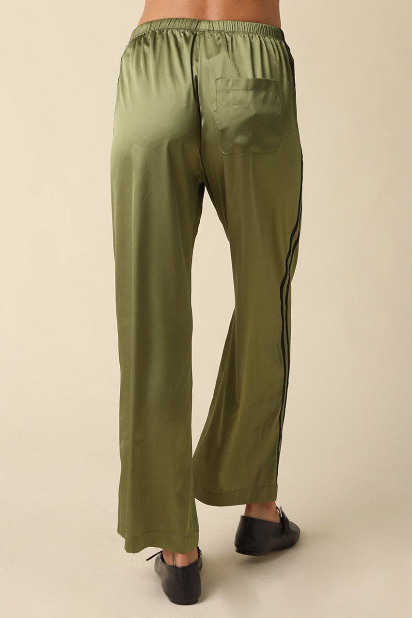 Satin Maggie Side Stripe Track Pant