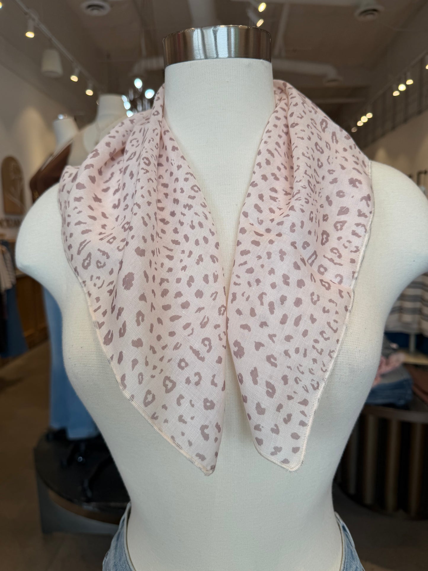 Mesa Cotton Linen Print Square Scarf