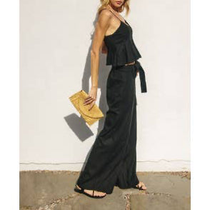 Chanel Linen Sleeveless Flared Top
