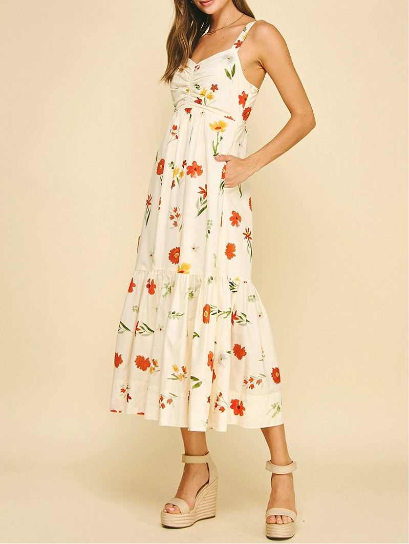 Lynn Floral Tiered Maxi Dress