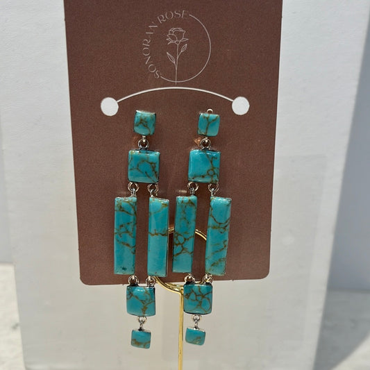 Turquoise Modern Post earring