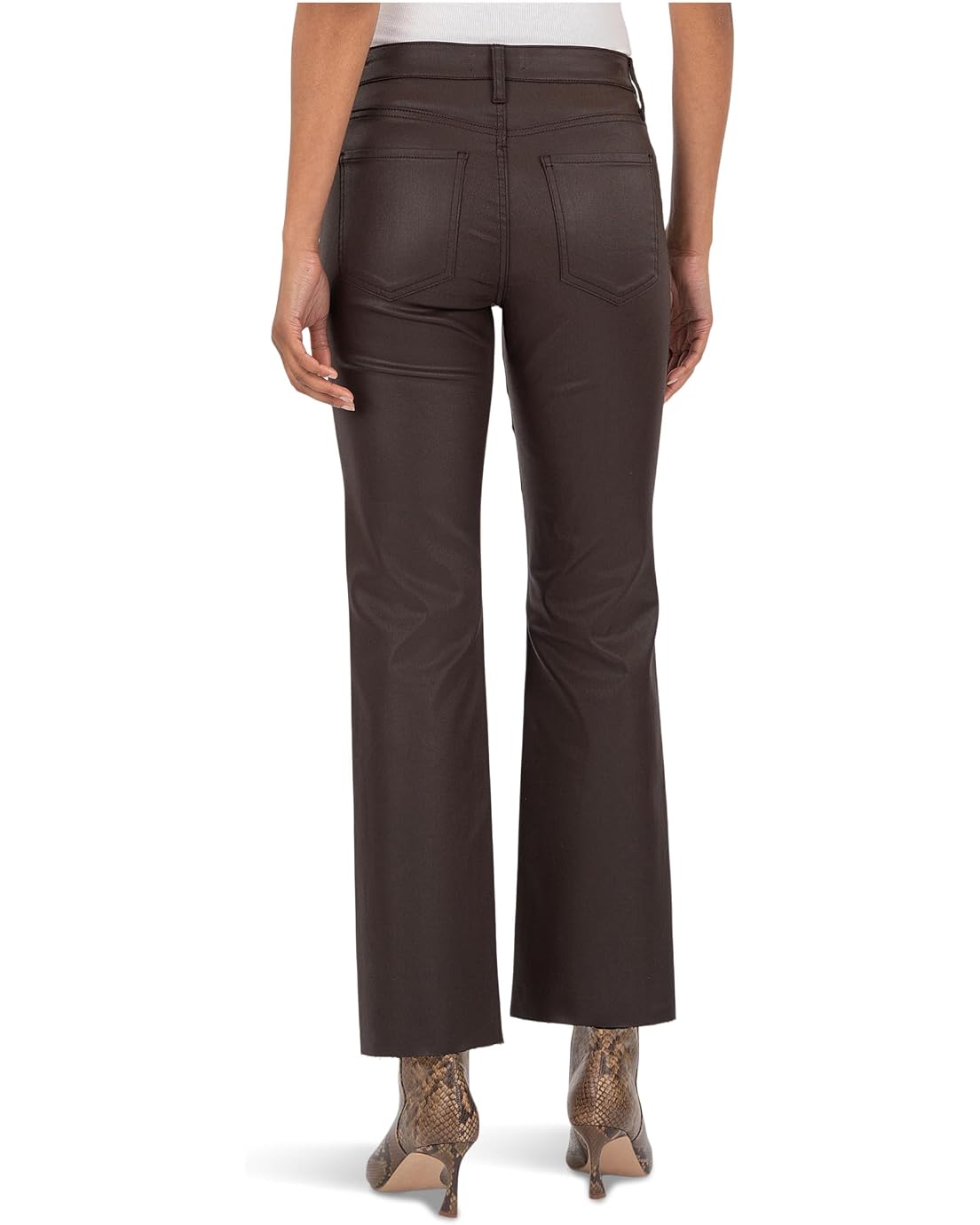Kelsey Coated High rise Ankle Flare