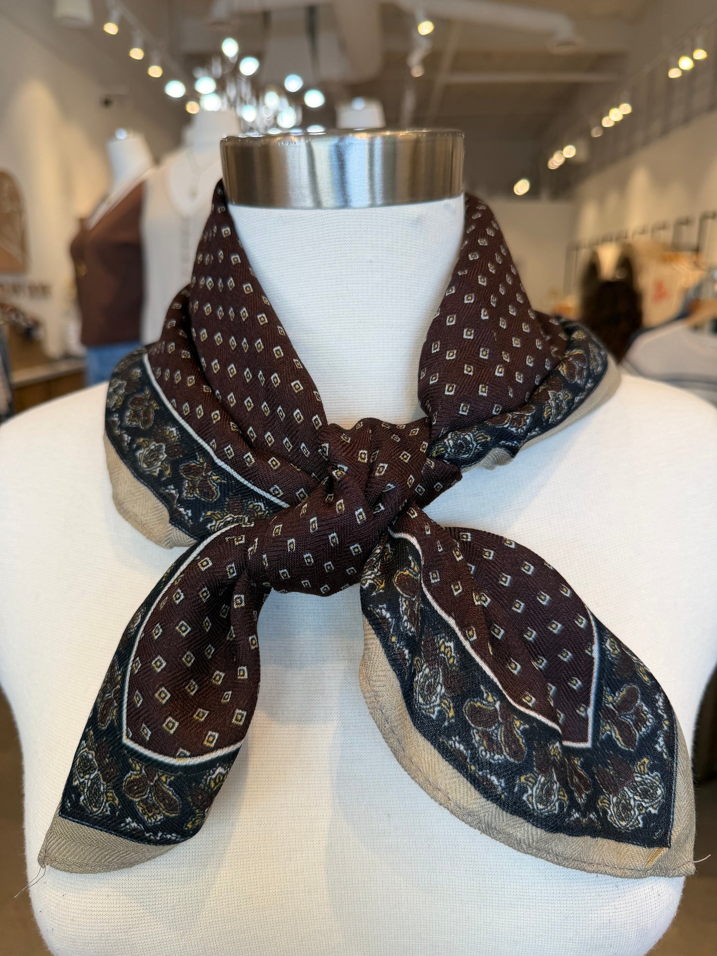 Remi Cotton-linen Texture Square Scarf