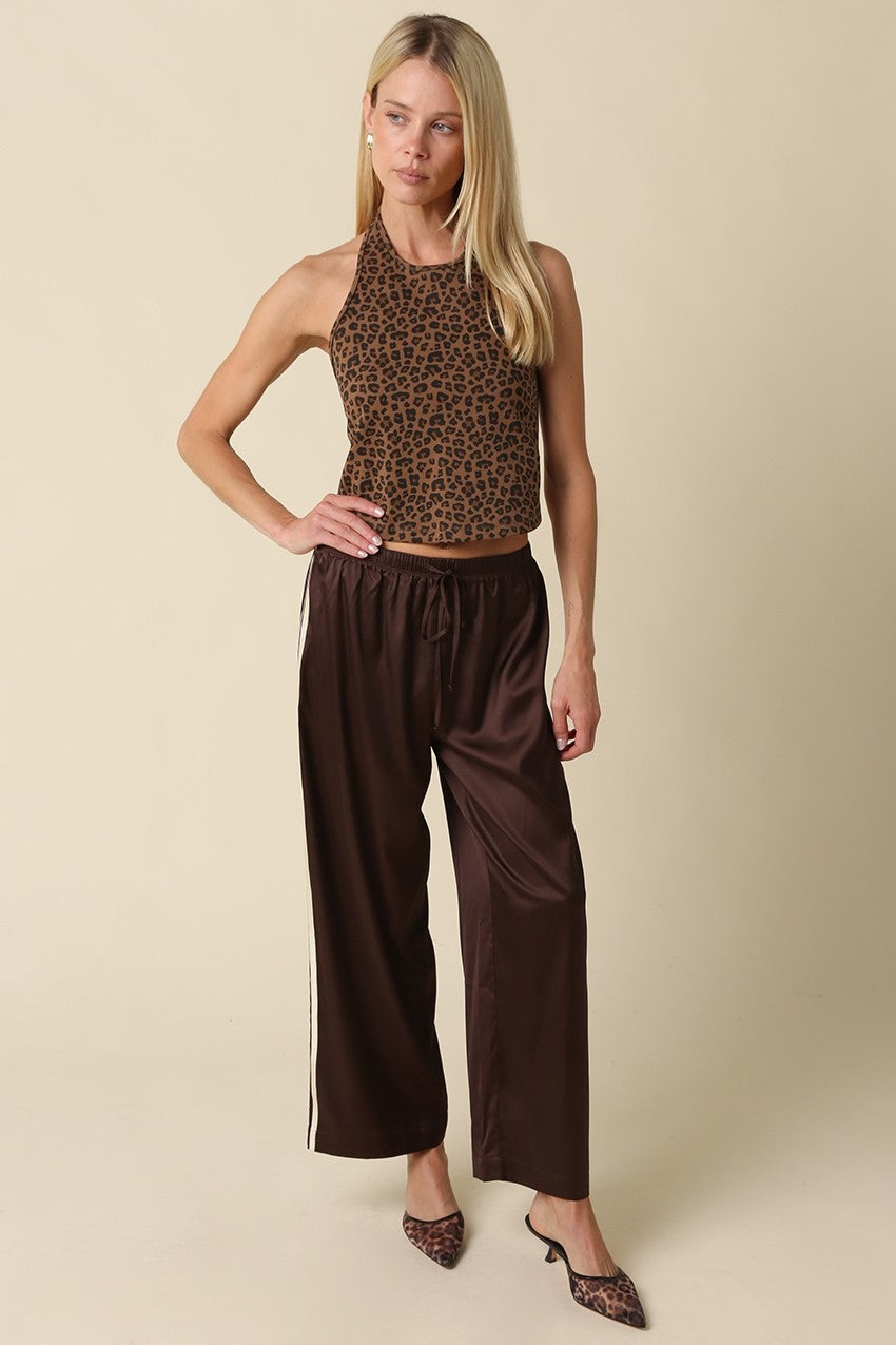 Satin Maggie Side Stripe Track Pant