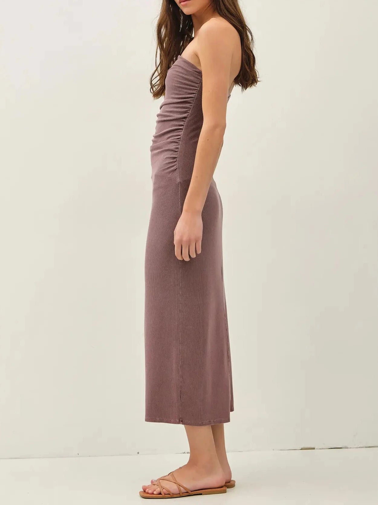 Basic Ribbed Midi Tube Dress