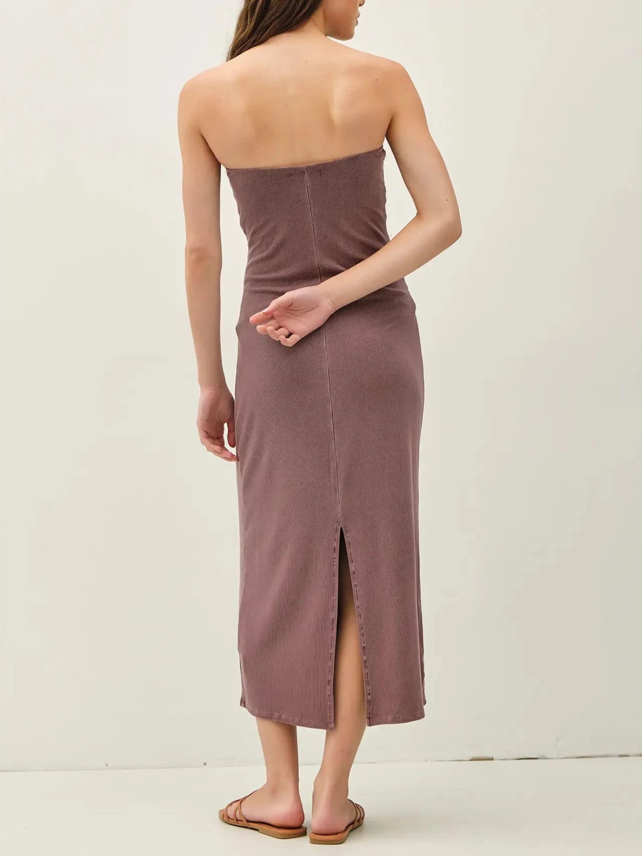 Basic Ribbed Midi Tube Dress