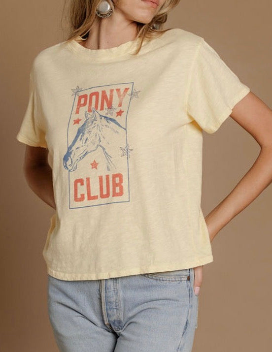 Pony Club Slub Cap Graphic Tee
