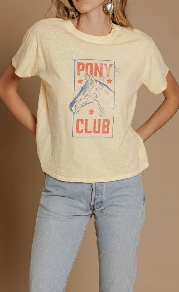Pony Club Slub Cap Graphic Tee