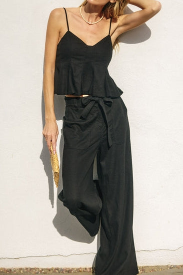 Chanel Linen Sleeveless Flared Top