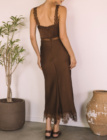 Lux Lace Trim Sleeveless Maxi Dress