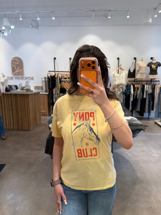 Pony Club Slub Cap Graphic Tee