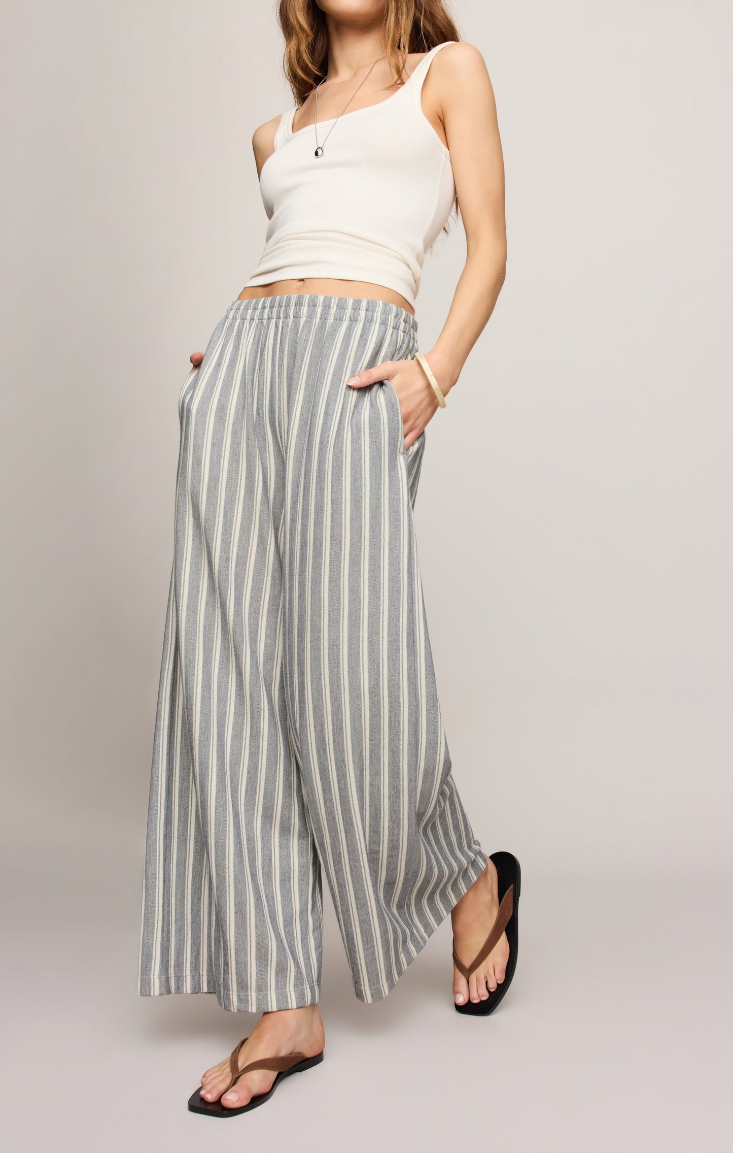 Z Supply | Scout Knit Striped Pant-Summer Stone