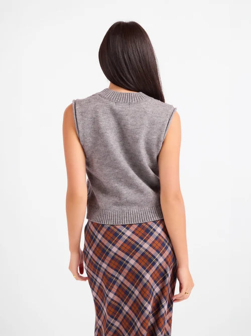 Campus Girl Geometric Sweater Vest