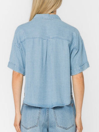 Velvet Heart | Brandon Short Sleeve Denim Top