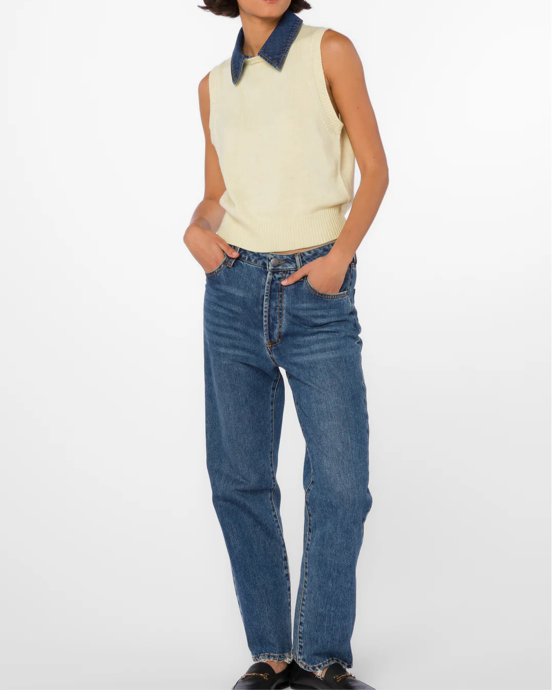 Velvet Heart | Renier Lemon Chiffon Vest