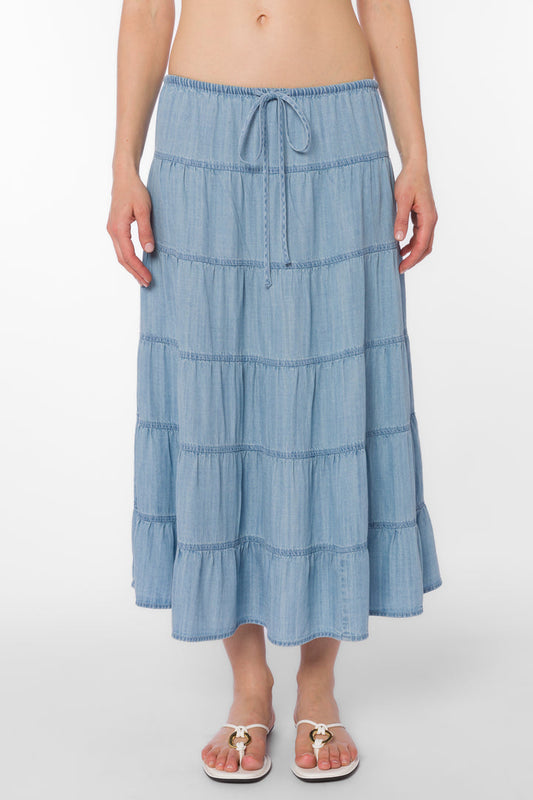 Velvet Heart | Claremont Classic Indigo Midi Skirt