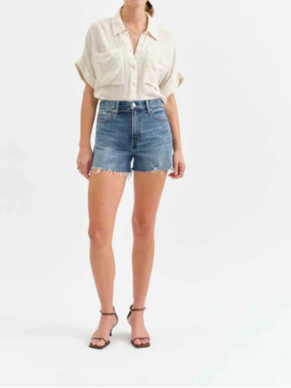 Troublemaker High Rise Short in Heart Beat Vintage - Daze Denim