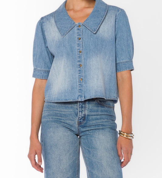 Velvet Heart | Babette Denim Top- Uptown