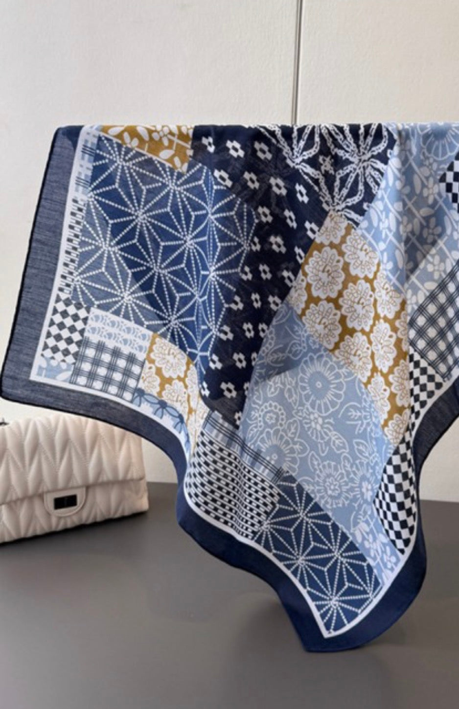 Shelby Cotton-linen Texture Square Scarf