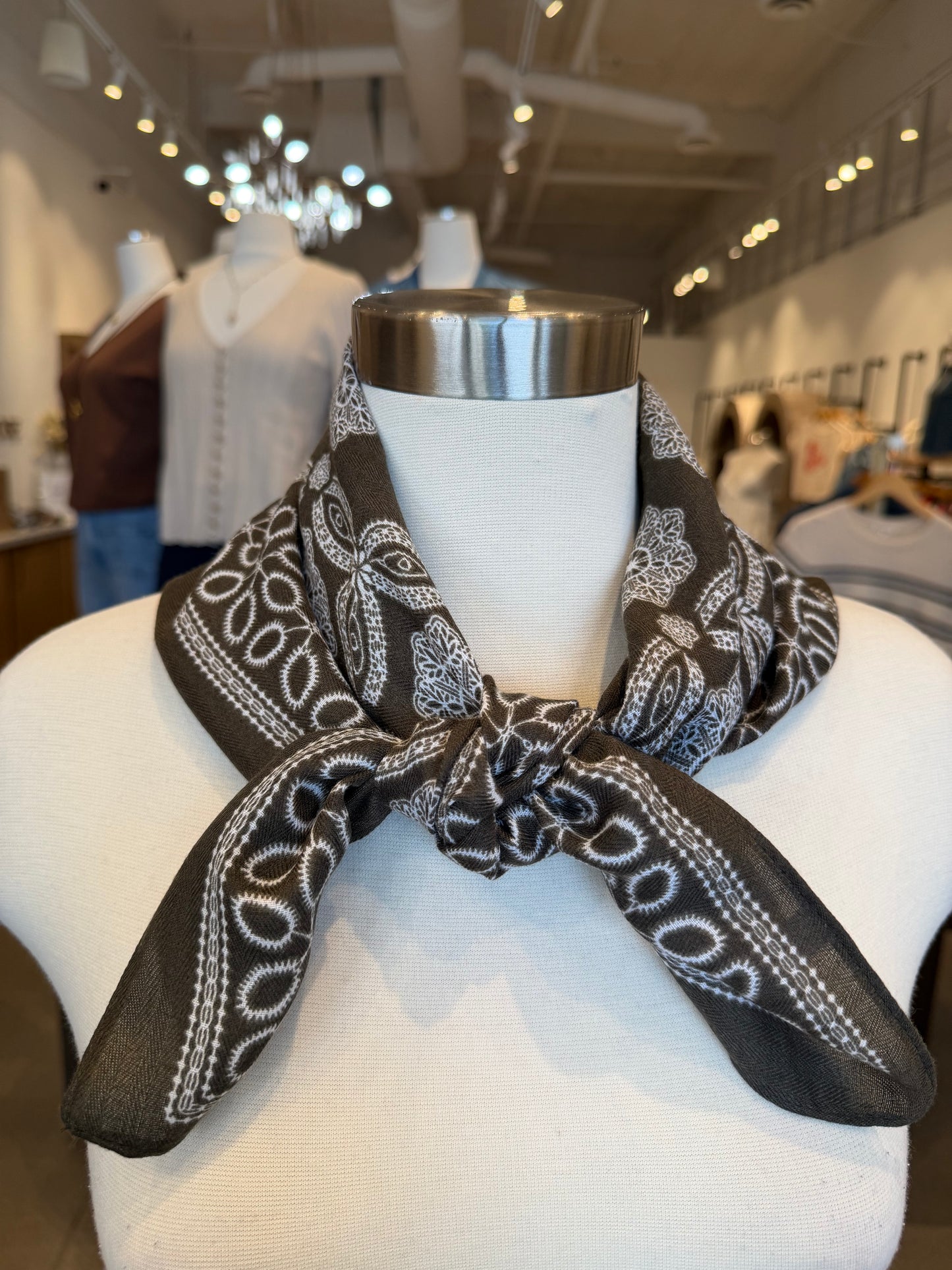 Lane Cotton-linen Texture Square Scarf
