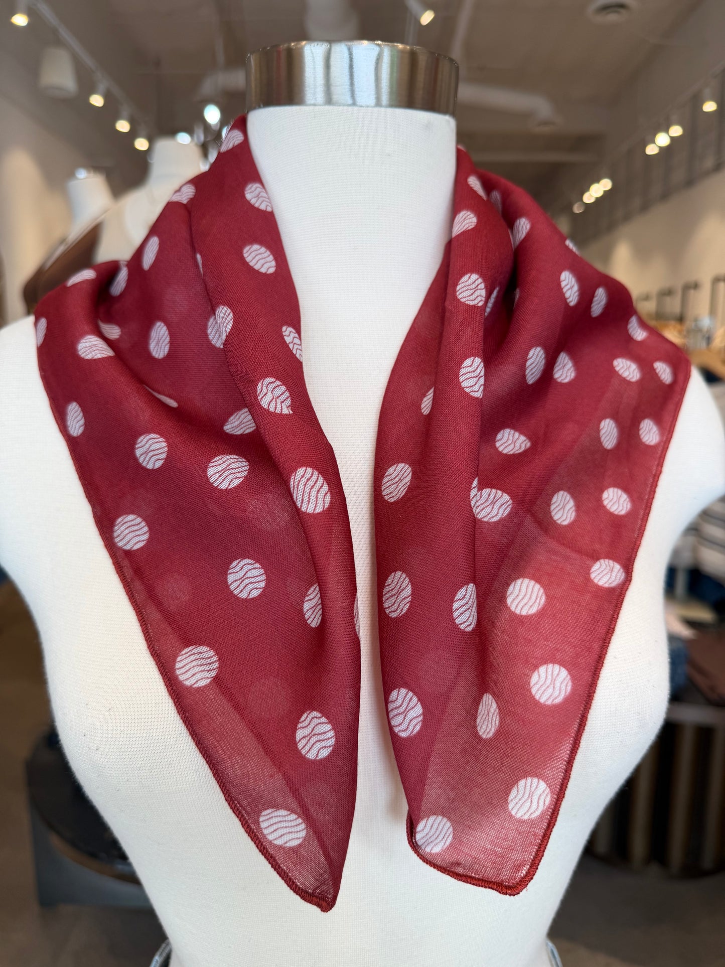 Dolly Cotton Linen Print Square Scarf