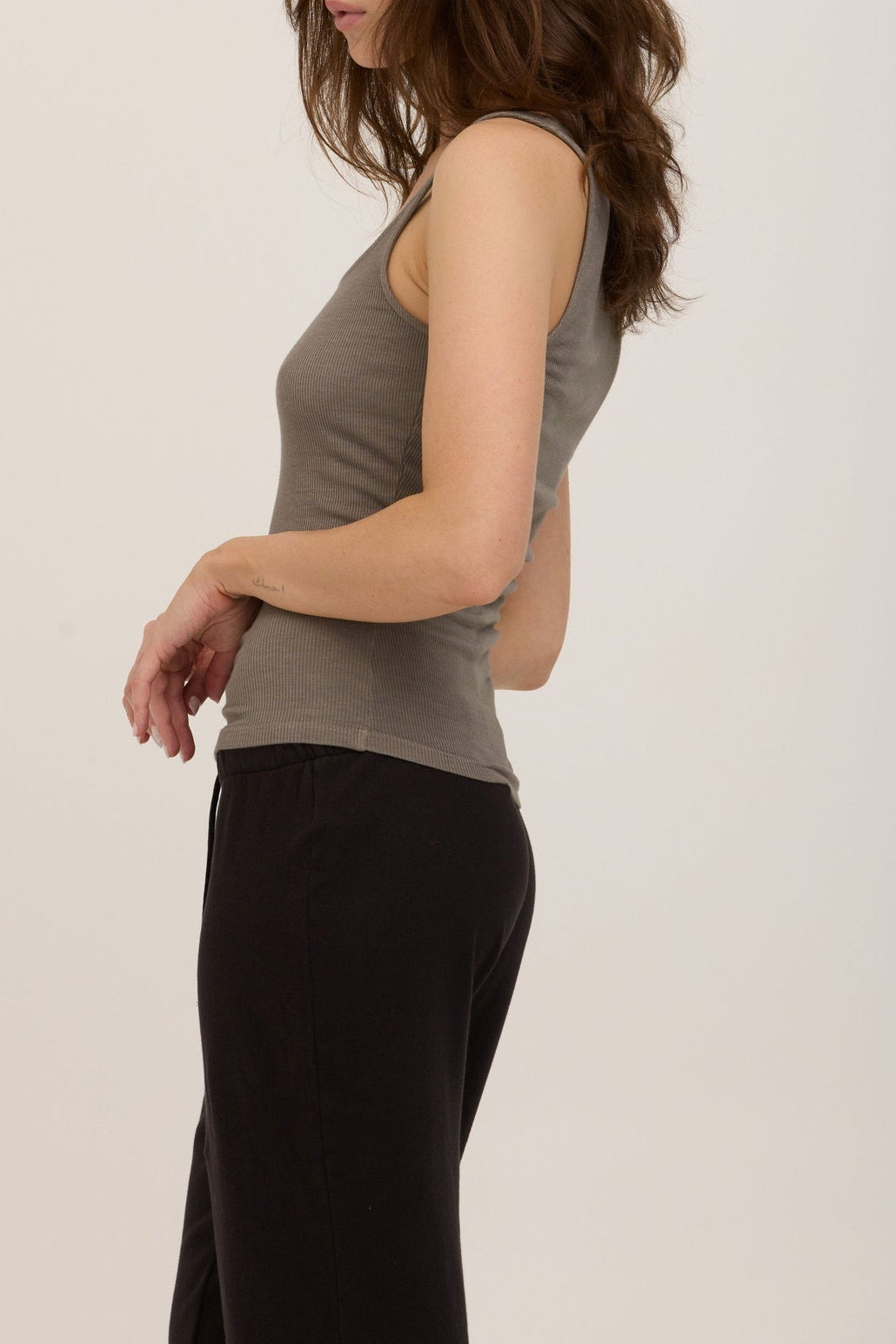 Olsen scoop neck rib tank