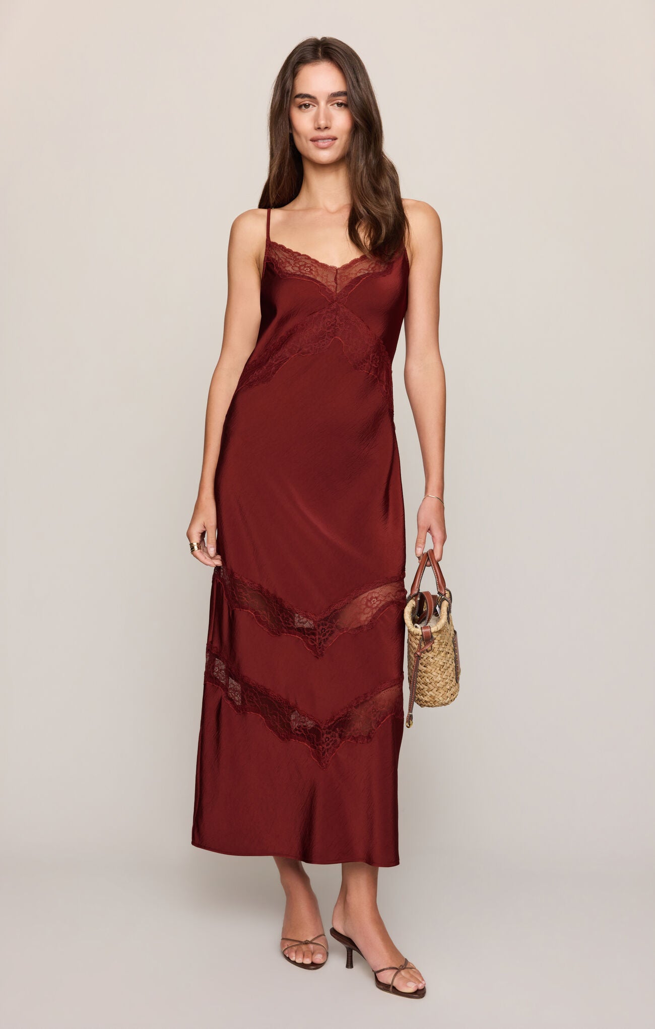 Z supply |  Bruna Lace Inset Midi Dress