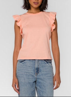 Velvet Heart | Fabiola Flutter Sleeve Crewneck Tee